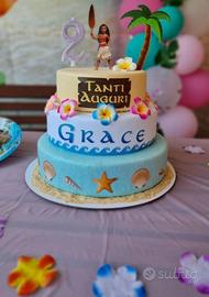 Torta scenografica in gomma eva oceania Vaiana