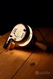 Lampada da tavolo asciugacapelli phon vintage