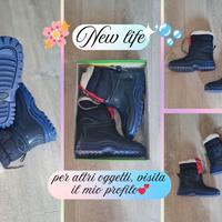 Stivali invernali neri e blu taglia 28