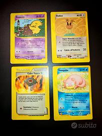 Lotto 4 carte Pokemon old aquapolis