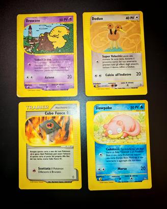 Lotto 4 carte Pokemon old aquapolis