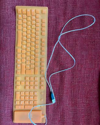 Tastiera usb in gomma morbida stile Y2K pop 2000