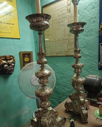 Candelabri argentati