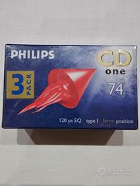 3 musicassette registrabili PHILIPS da 74 min 