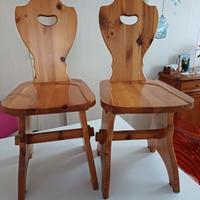 coppia di sedie  in pino