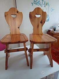 coppia di sedie  in pino