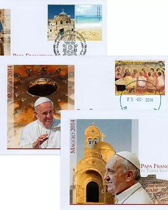3 lettere con francobolli  Papa Francesco