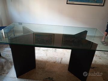 tavolo in cristallo con 4 sedie  1.70 x 85