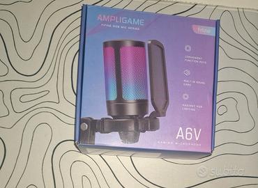 Fifine Ampligame A6V - Microfono Gaming RGB