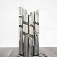 Lampada Da Tavolo In Acciaio Cromato Max Sauze