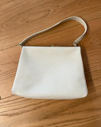 Borsa vintage anni ‘50 in pelle bianca