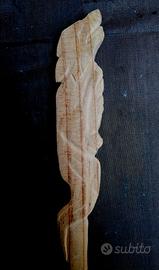 Fermacapelli handmade legno cucciolo lupo