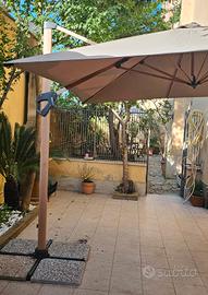 Ombrellone 3x4 Alluminio Effetto Teak NUOVI 