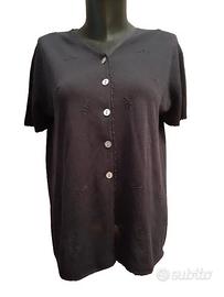 cardigan bottoni blu estivo 