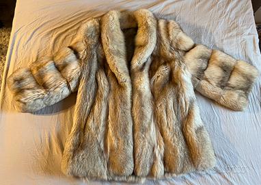 Giacca Pellicia Naturale Volpe Bianca taglia L Xl