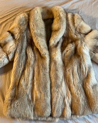 Giacca Pellicia Naturale Volpe Bianca taglia L Xl