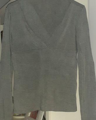 Maglia Caractere maniche lunghe colore grigio