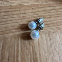 Orecchini perle bianche argento