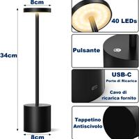 Lampada da tavolo senza fili LED Ricaricabile Dimm