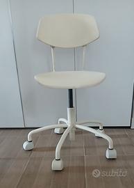 Sedia girevole da scrivania IKEA Bianca