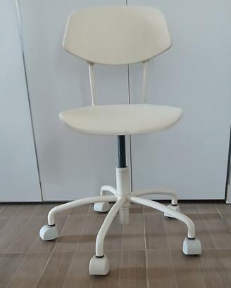 Sedia girevole da scrivania IKEA Bianca