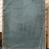 il libro della IV classe elementare 1930 anno IX