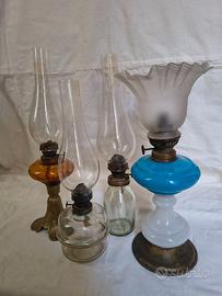 Nr. 4 lampade ad olio vintage