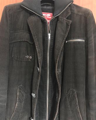 Cappotto uomo lungo di velluto elegante