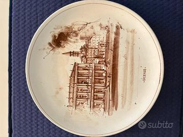 Piatto decorativo vintage in ceramica