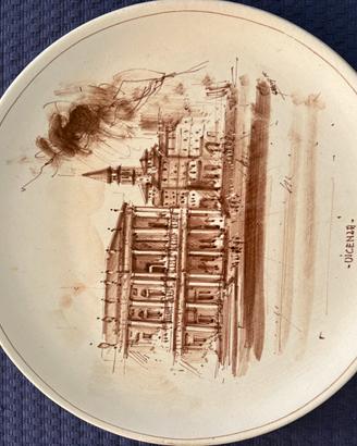 Piatto decorativo vintage in ceramica