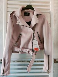 Giubbotto biker rosa