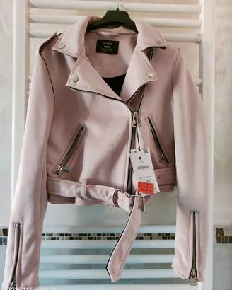 Giubbotto biker rosa