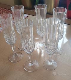 set bicchieri in cristallo 