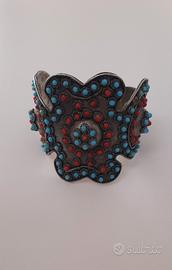 bracciale etnico berbero indiano metallo vintage 