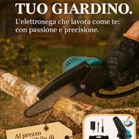 elettrosega con lama da 15 cm con serbatoio 