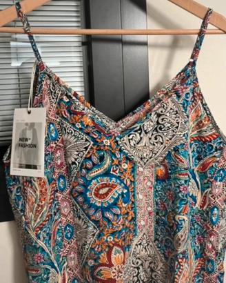 Abito wrap stile bohémien tg. L nuovo New Fashion