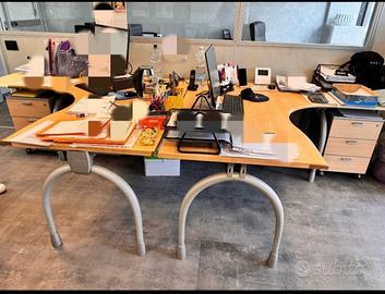 Arredamento ufficio:5scrivanie+5cassettiere+mobili