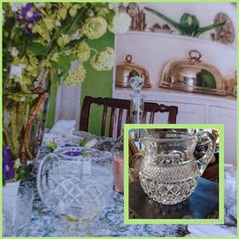 caraffa in cristallo pieno lavorato