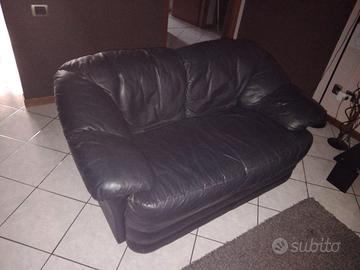 divano 2 posti in pelle 