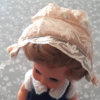 cuffietta rosa cappello per bambola doll vintage