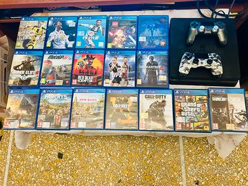 PlayStation 4 + 2 Joystick + 17 Giochi