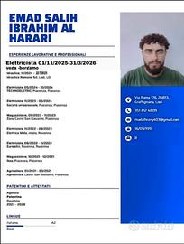 operaio elettricista 