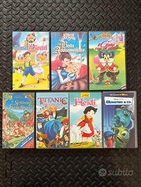 Videocassette VHS originali Disney e cartoni