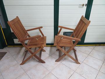 Sedie in legno pieghevoli
