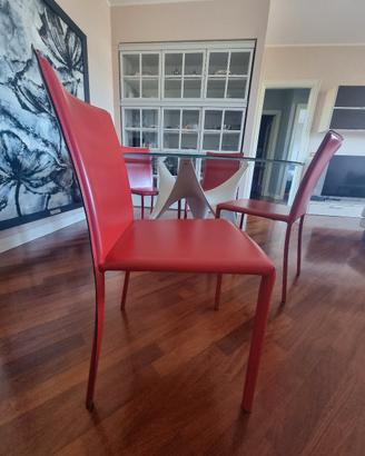 Tavolo Molteni + 4  sedie  couio  di Ernestomeda