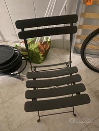 Sedia pieghevole metallo