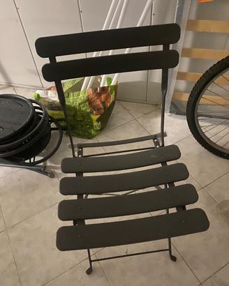 Sedia pieghevole metallo