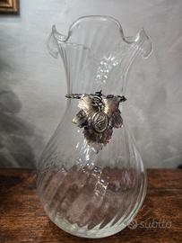 Vaso in cristallo e argento M.Cristina Sterling 