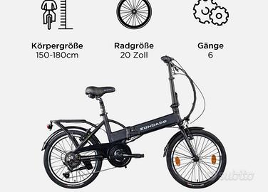 Bicicletta pieghevole elettrica nuova