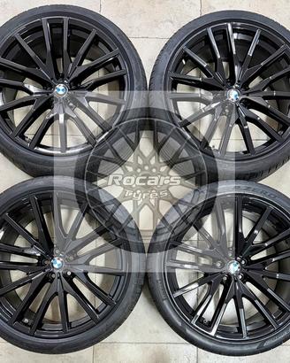 Cerchi 22 neri e pneumatici originali Bmw X5 X6
